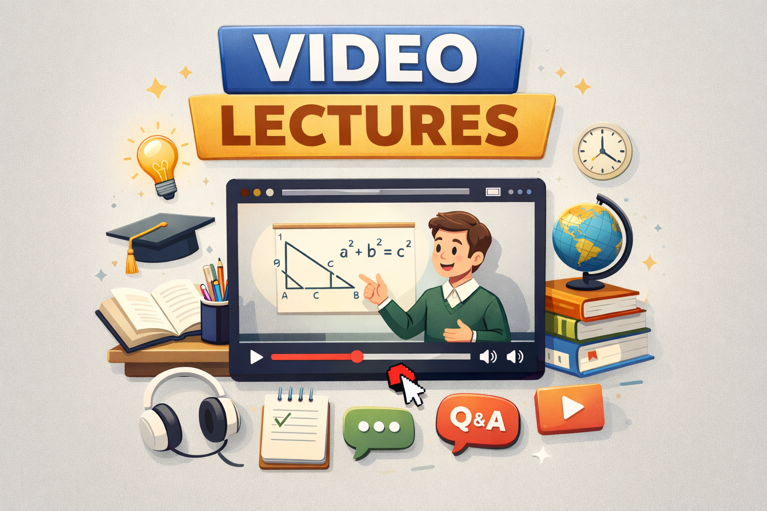 Video lectures animation